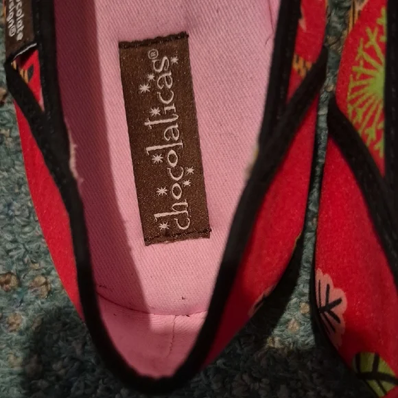 Chocolateies Red Tiger-Print Women's Ballet Flats - Picture 5 of 5